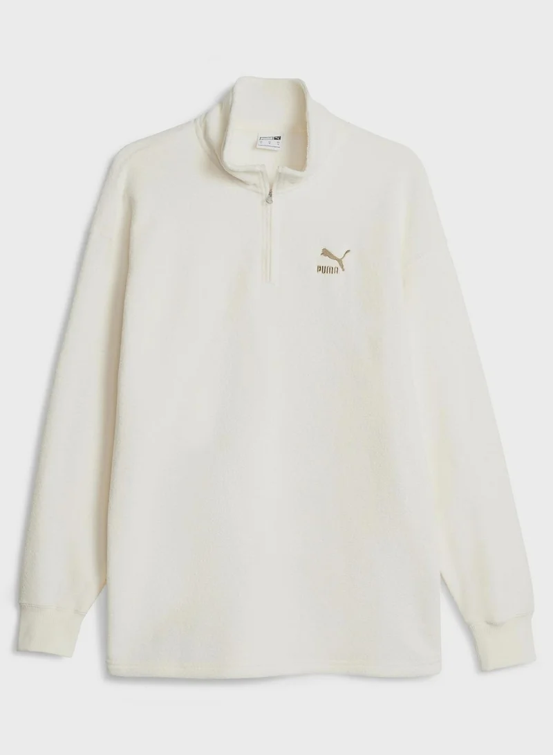 PUMA Classics Fleece Half Zip Through