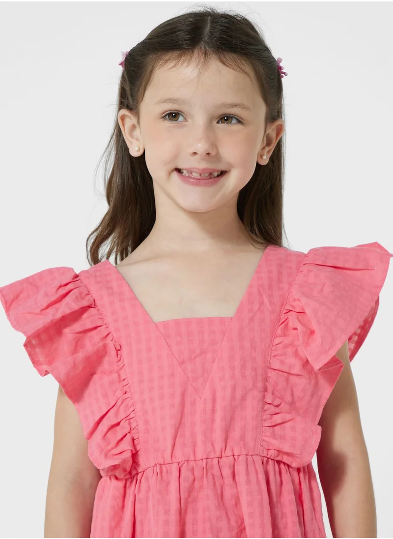 TOMMY HILFIGER Youth Gingham Ruffle Dress