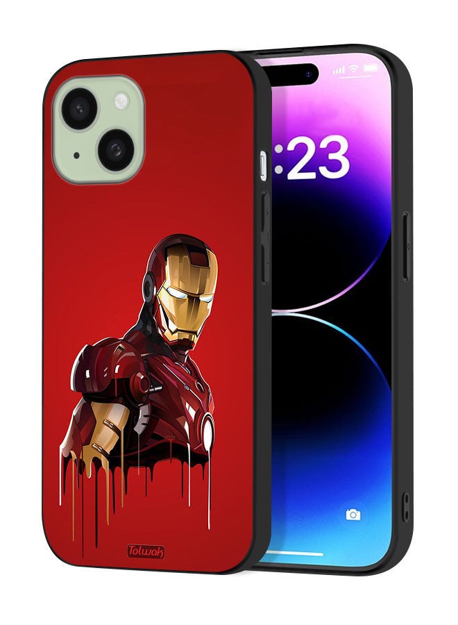 Tolwak Apple iPhone 15 Protective Case Cover Iron Man Art - Image 1