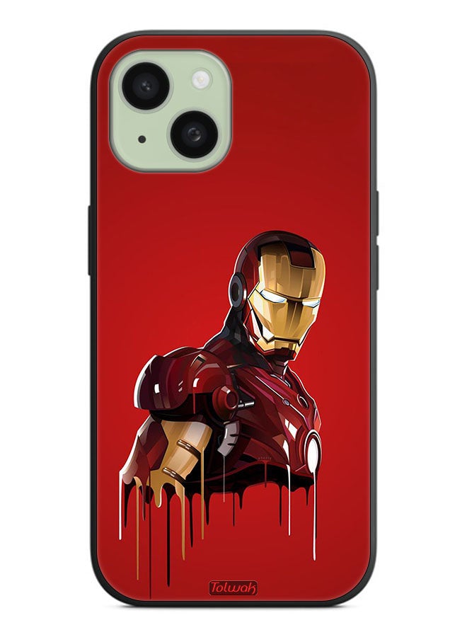 Tolwak Apple iPhone 15 Protective Case Cover Iron Man Art - Image 2