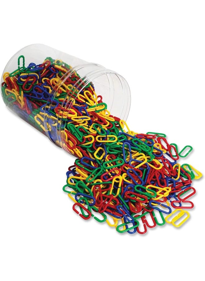Learning Resources - Link 'N' Learn Linksbucket Of 500 Assorted Color Linksages 3+1 58 X 34 In - Image 1