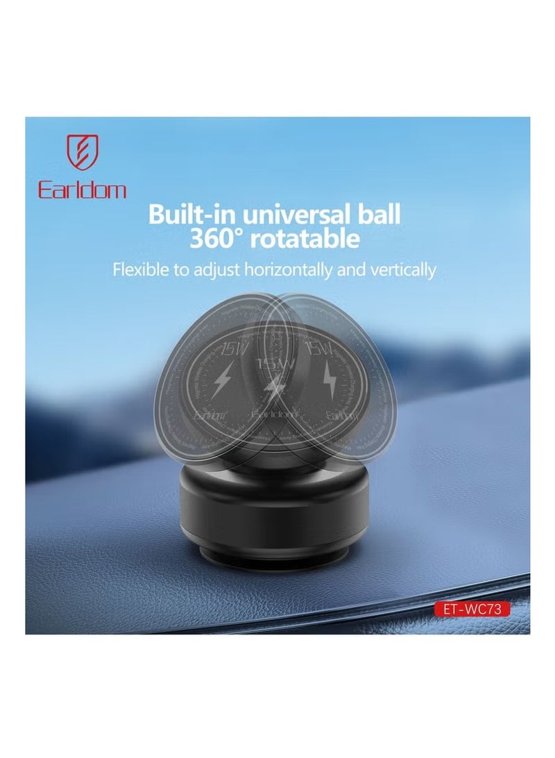 Earldom 15w Wireless Magnetic Suction Cup Holder WC73 - Image 2