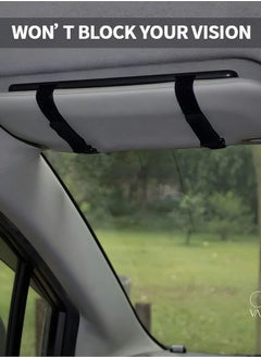 GROIC Car Vanity Mirror Car Makeup Visor Mirror with LED Lights,Rechargeable Rear View Mirror Sun-Shading Cosmetic Mirror,Clip-on Vanity Mirror with Touch on Screen,Automotive Interior  - Image 5