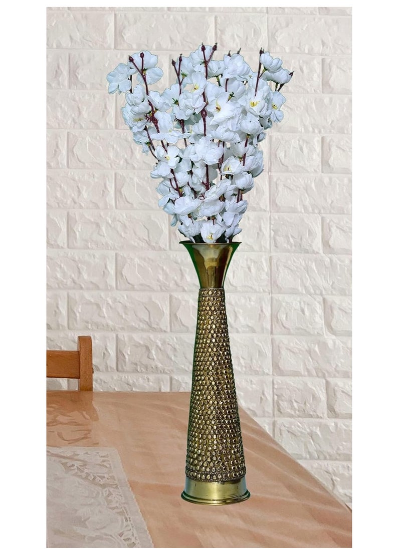 Generic Artificial Flowers For Vase Home Decor Cherry Bouquet Office Decor | Without Vase, White Colour  - Image 1