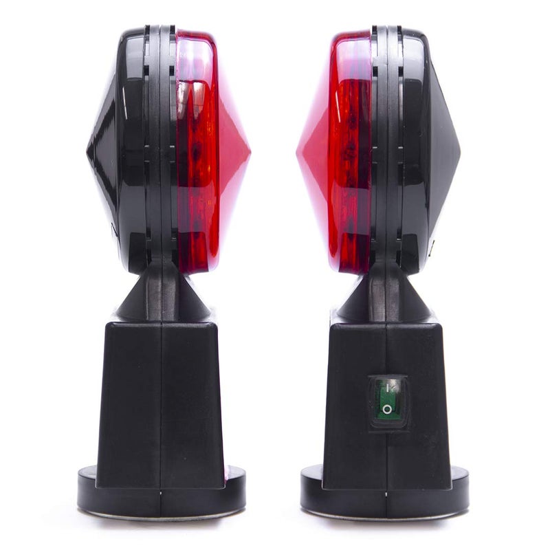 Master Tailgaters Wireless Trailer Tow Lights | Multi Functional Signal Lights | Sturdy Magnetic Mount | 65 Feet Range | 4 Pin Blade Connection | Safety Straps Included - Image 3