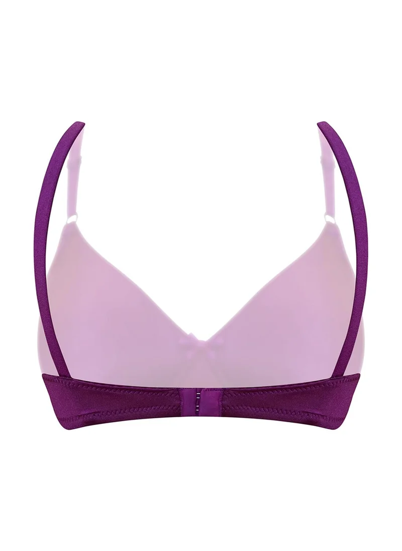 كلوفيا Clovia Padded Non-Wired Full Coverage T-shirt Bra in Purple