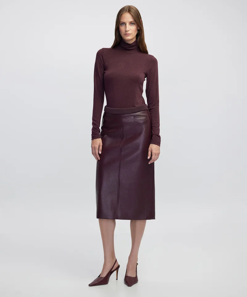 Ipekyol Leather-Effect Skirt