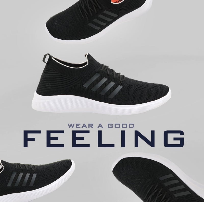 Face Black Sneakers for Men - Image 2