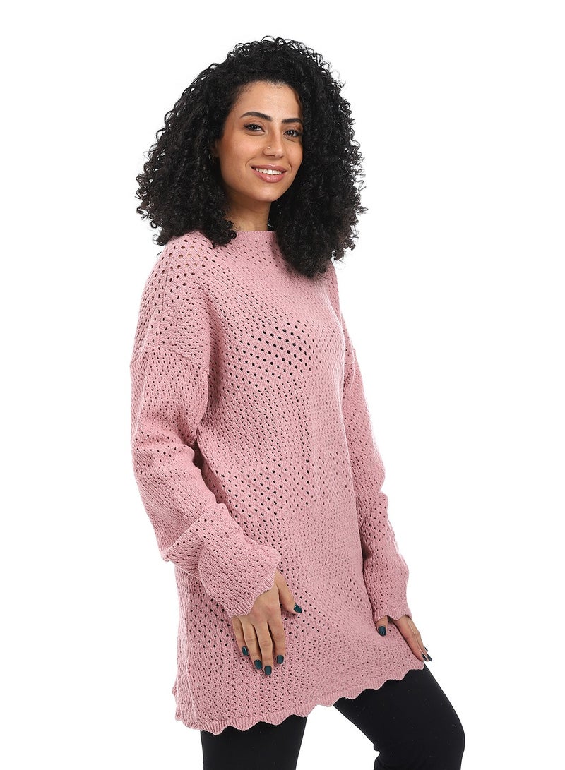 سيزار بلوفر صوف حريمي ب رقبة دائرية - Image 3