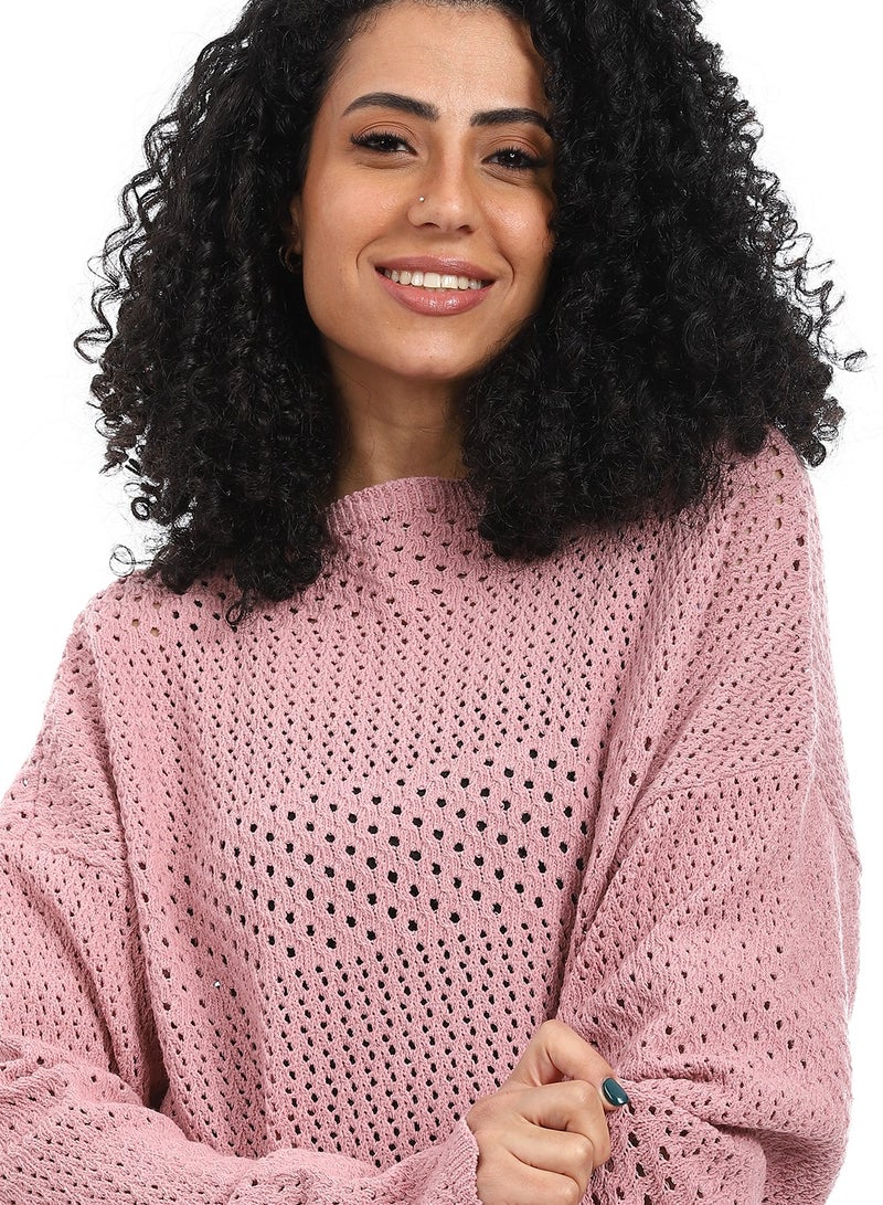 سيزار بلوفر صوف حريمي ب رقبة دائرية - Image 4