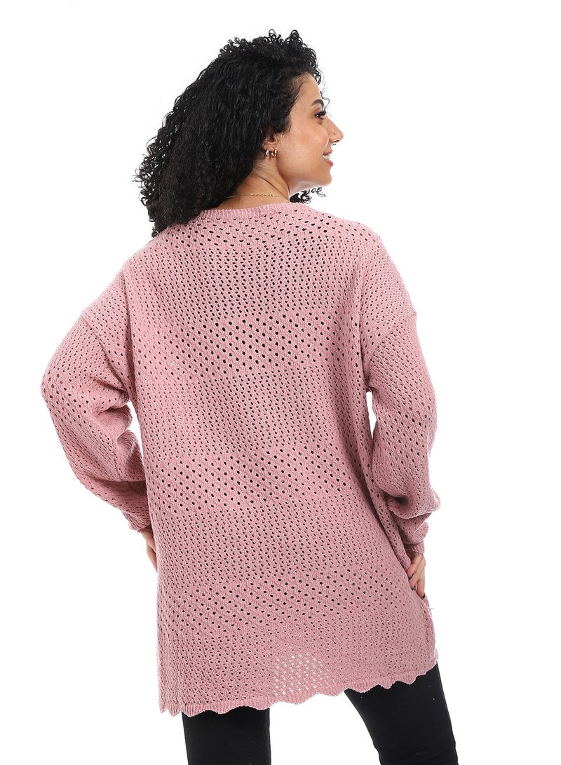 سيزار بلوفر صوف حريمي ب رقبة دائرية - Image 5