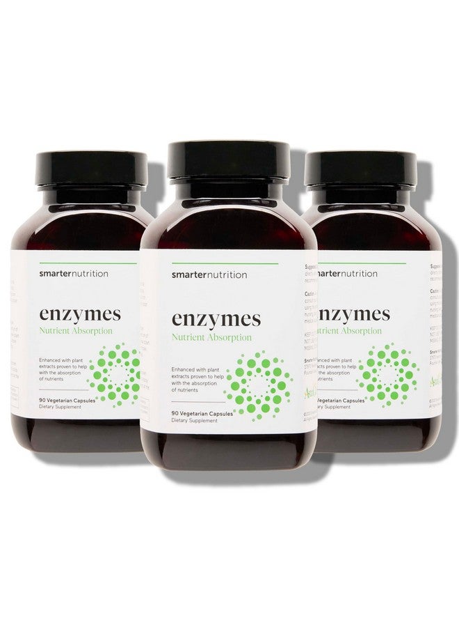 SMARTERNUTRITION Smarter Nutrition Digestive Enzymes - Daily Gut Health Support with 16 Enzymes for Nutrient Absorption & Meal Time Comfort with Bromelain, Papain, Lactase - 270 Count(Pack of 3) - 90-Day Supply - Image 1