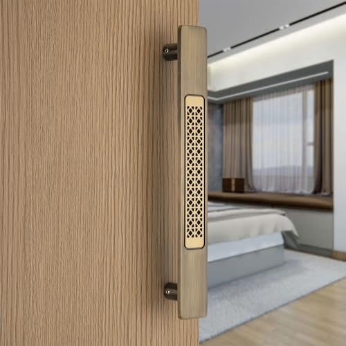 COMPASS 18" Brass Main Door Handle | Door Handles for Main Door | Pull Handles for All The Doors of House | Office | Hotels | PH-HXJ (Pack of 1, Antique Finish) - Image 1