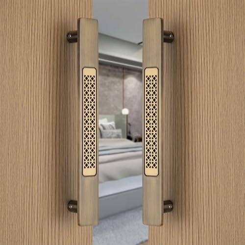 COMPASS 18" Brass Main Door Handle | Door Handles for Main Door | Pull Handles for All The Doors of House | Office | Hotels | PH-HXJ (Pack of 1, Antique Finish) - Image 2