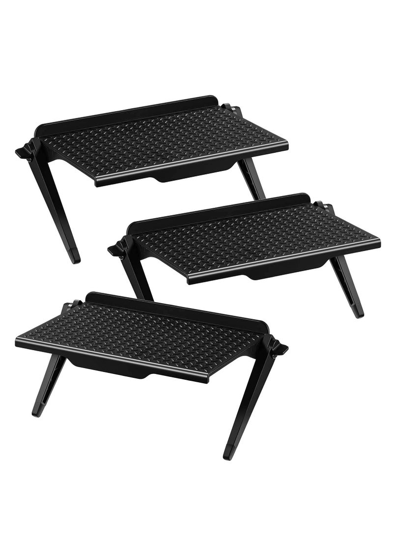 Excefore 3 Pcs Screen Top Shelf, TV Top Storage Bracket, 2-Leg Adjustable Monitor Top Shelf for Cellphone Stand, Media Boxes, Router, Game Console and Home Decor  - Image 1
