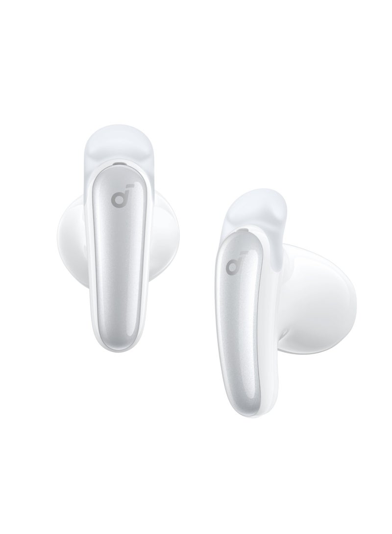 Soundcore Liberty Buds by Anker, Semi-In-Ear Design, Removable Ear Fins, Real-Time Adaptive Noise Cancelling, Fast Charging, Wireless Bluetooth Earbuds,Translation Earbuds, 30H Playtime White - Image 1