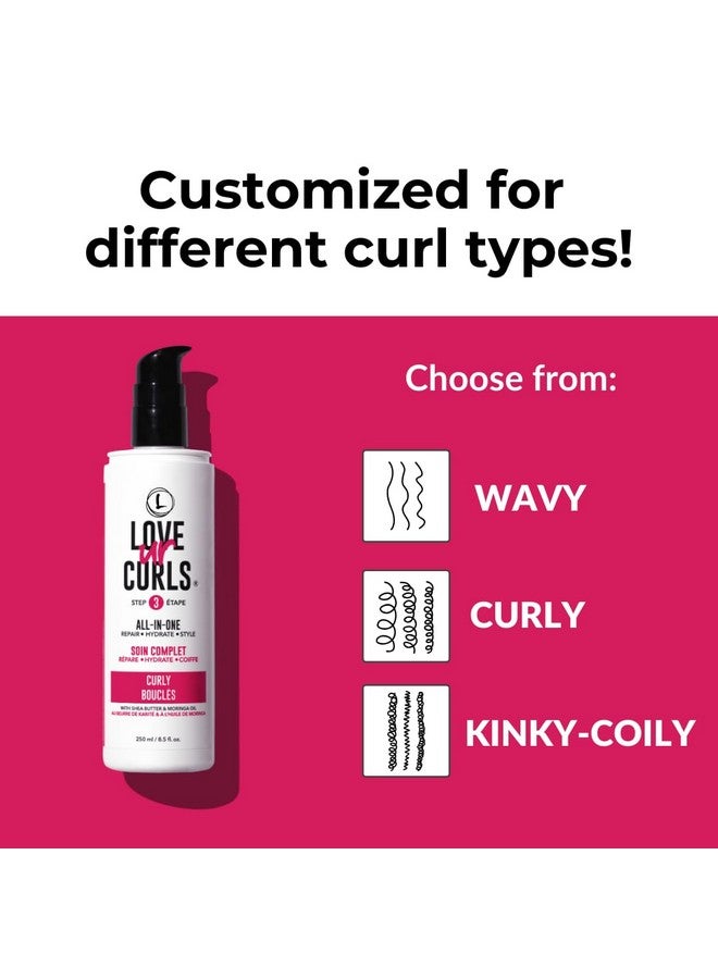 Love Ur Curls - LUS All in One Curl Cream Styler, Anti Frizz Curling Cream for Curly Hair, Repair, Define, Hydrate & Style with Shea Butter, 250mL - Image 4