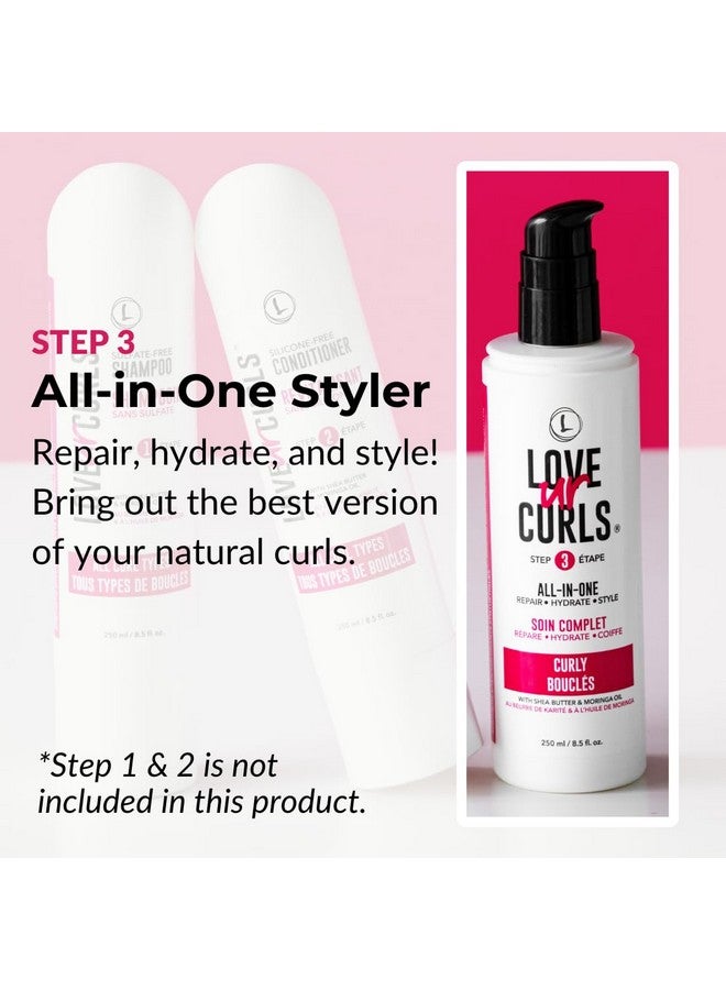 Love Ur Curls - LUS All in One Curl Cream Styler, Anti Frizz Curling Cream for Curly Hair, Repair, Define, Hydrate & Style with Shea Butter, 250mL - Image 2