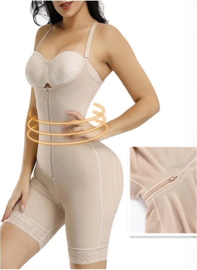 Jourvent Women's Full Body Daily Lifting Corsets Bustier Waist Trainer Shapewear with Zipper - Image 4