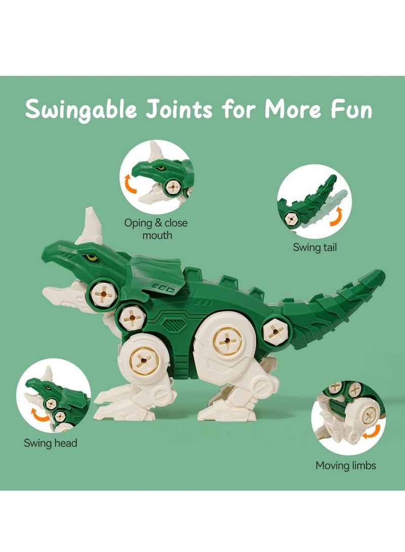 SYOSI ألعاب الديناصورات للأطفال، ألعاب الديناصورات المحولة 5 في 1 للأطفال الأولاد والبنات، مجموعة ألعاب تعليمية للأطفال الصغار من عمر 3 إلى 8 سنوات - Image 3