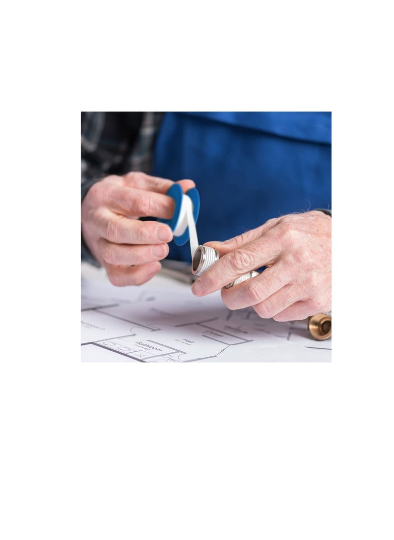 ROBUSTLINE - Robustline Thread Sealing Teflon Tape with 0.25g/cm2 Density, 0.9MM x 12MTR PTFE for Pipe Fittings and Fixing Water Leak (12 MTRS) (250) - Image 1