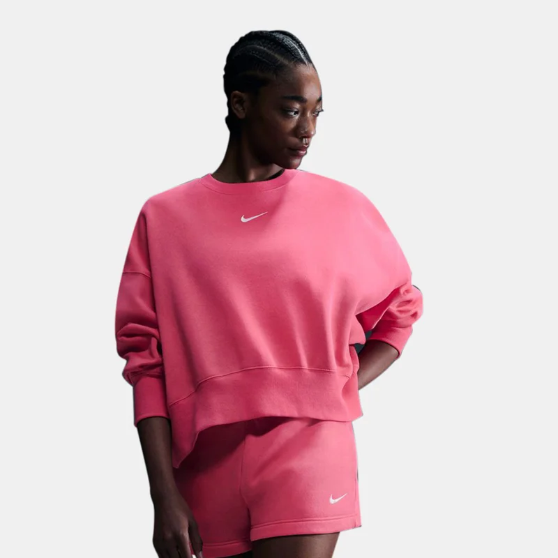 Nike Pink Women's Sportswear Phoenix Fleece Sweatshirt for Women | Best Price UAE