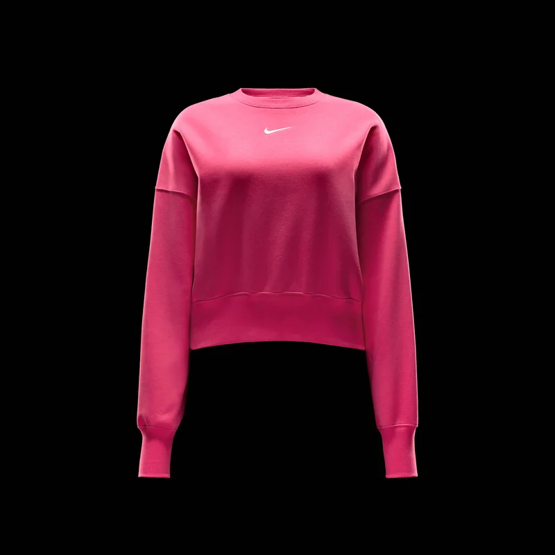 Nike Pink Women's Sportswear Phoenix Fleece Sweatshirt for Women | Best Price UAE