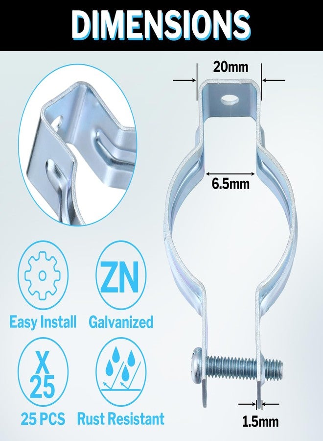 Yaocom 25 Pcs EMT Conduit Hanger with Bolt,Insulated Supports or Threaded Rods,Metal Galvanized Conduit Clamps Strut Straps and Hangers Rigid Pipe Fittings Mounting(1 Inch) - Image 3