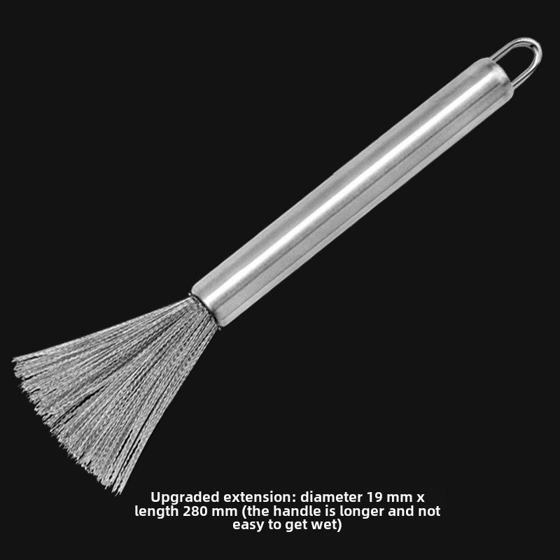 Stainless Steel Pot Brush with Handle 26cm large - Image 1