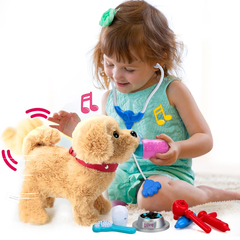 Koonie Toy Dog, Singing, Walking, Barking, Tail Wagging, Plush Interactive Toy for 2-5 Years Kids - Image 1