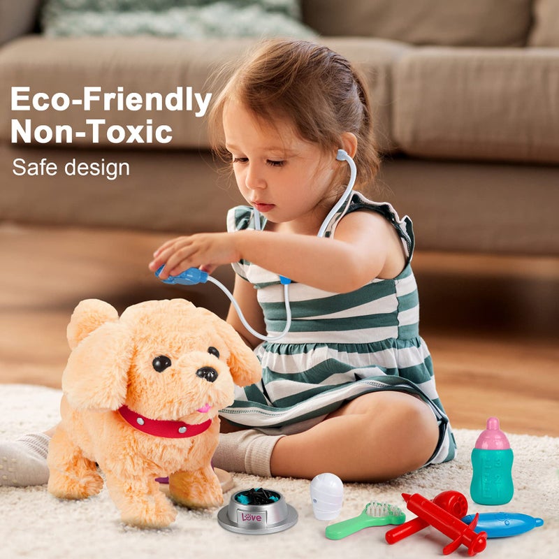 Koonie Toy Dog, Singing, Walking, Barking, Tail Wagging, Plush Interactive Toy for 2-5 Years Kids - Image 5