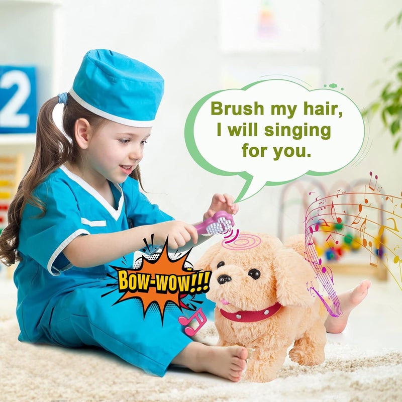 Koonie Toy Dog, Singing, Walking, Barking, Tail Wagging, Plush Interactive Toy for 2-5 Years Kids - Image 4