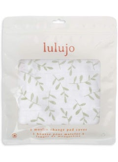 lulujo Lulujo Soft Cotton Baby Change Pad Cover (Greenery)  - Image 3