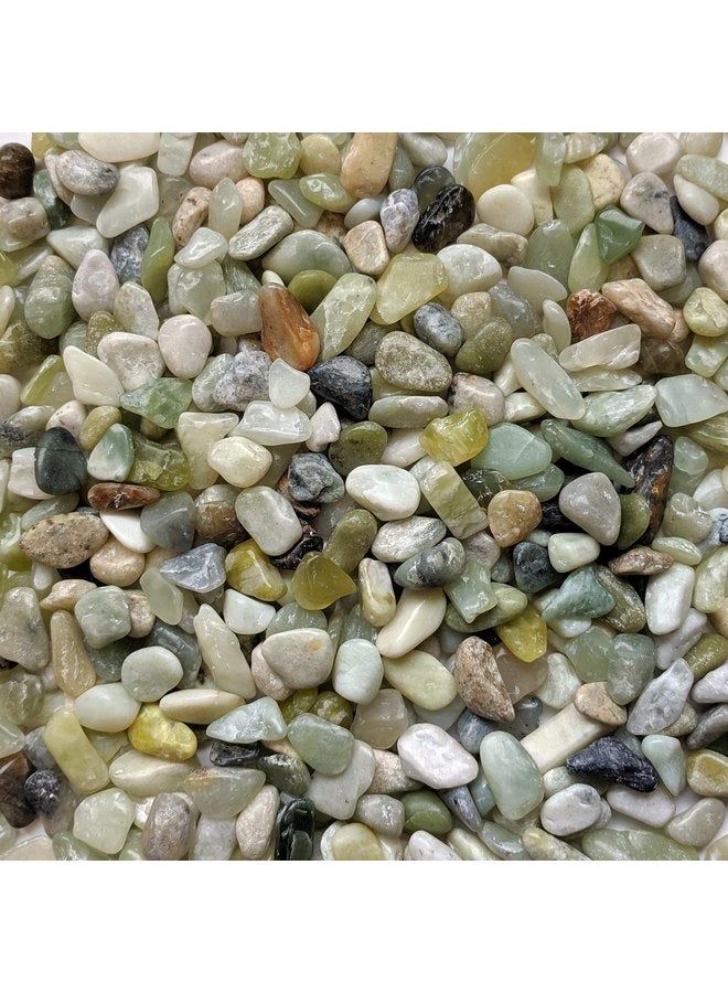 ميدويست هيرث حصى اليشم الطبيعية المزخرفة المصقولة بحجم 3/8 بوصة (كيس 2 رطل) - Image 1