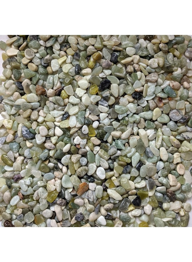 ميدويست هيرث حصى اليشم الطبيعية المزخرفة المصقولة بحجم 3/8 بوصة (كيس 2 رطل) - Image 2