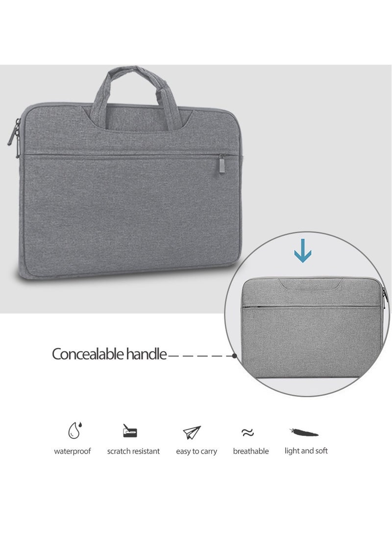 15.6-Inch Laptop bag Case Briefcase Handlebag for Macbook Grey  - Image 5