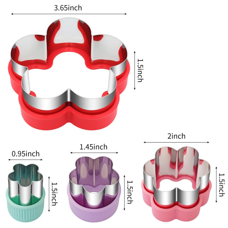 ALL-TOP ALLTOP Flower Cookie Cutter Set â€“ 4 Different Sizes of Scalloped Stainless Steel Biscuit Cutters for Baking, Donut, English Muffin, and More - Image 2