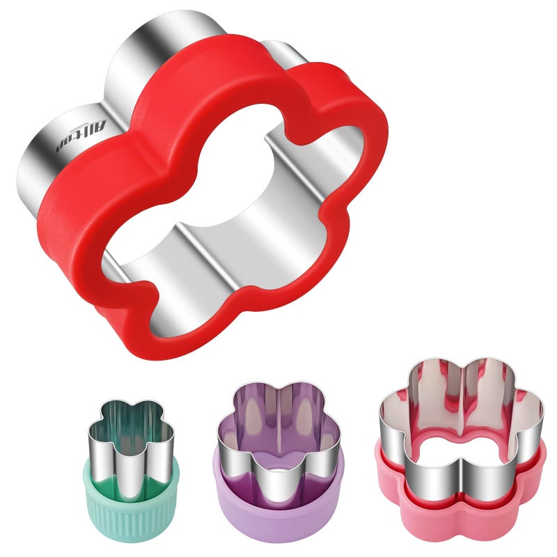 ALL-TOP ALLTOP Flower Cookie Cutter Set â€“ 4 Different Sizes of Scalloped Stainless Steel Biscuit Cutters for Baking, Donut, English Muffin, and More - Image 1