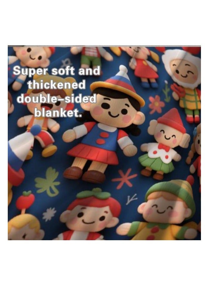 general Flannel thin blanket (warm and comfortable, suitable for sleep, gaming, dust removal and sandproof) 150cm*200cm - 1164 - Image 1