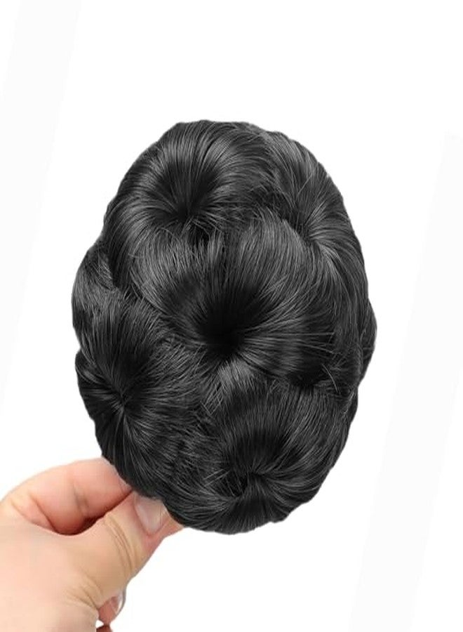 بلوشيا (عبوة من قطعة واحدة) مشابك شعر نسائية على شكل كعكة جودا مع كعكات شعر صناعية للنساء، لون أسود - Image 5