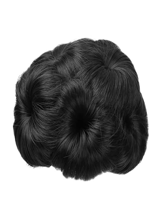 بلوشيا (عبوة من قطعة واحدة) مشابك شعر نسائية على شكل كعكة جودا مع كعكات شعر صناعية للنساء، لون أسود - Image 3