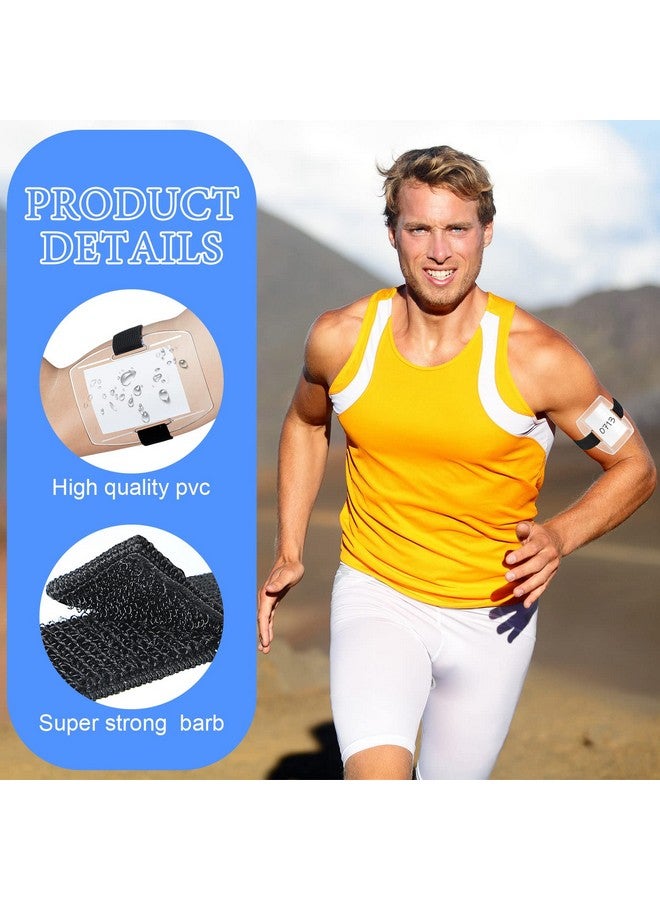 Meanplan 50 Pcs Arm Badge Holder Armband Id Badge Holder Visibility Pvc Id Badge Holder With Adjustable Belt Elastic Armband Badge Clear Name Tag Holder For Work Pass Postcards Universal Size (Black)  - Image 3