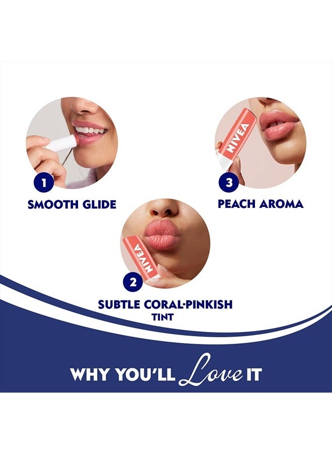 Nivea بلسم شفاه نيفيا - لمعان فاكهي - خوخ - عبوة 1 - Image 5