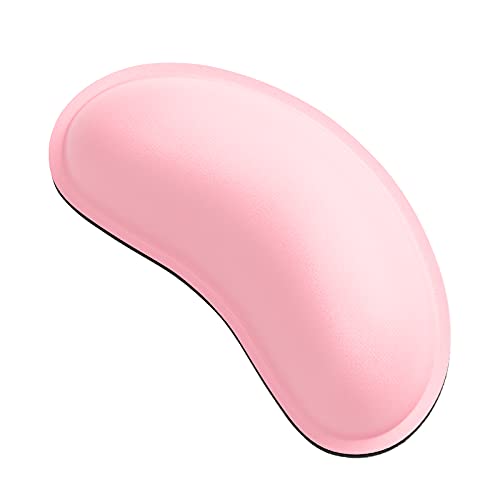 Dapesuom Mouse Wrist Rest, Ergonomic Memory Foam Mouse Wrist for Computer Desk Mats Support, PU Leather Hand Rest Pad Cushion for Gaming, Laptop, Men, Women, Pain Relief & Easy Typing, Pink - Image 1