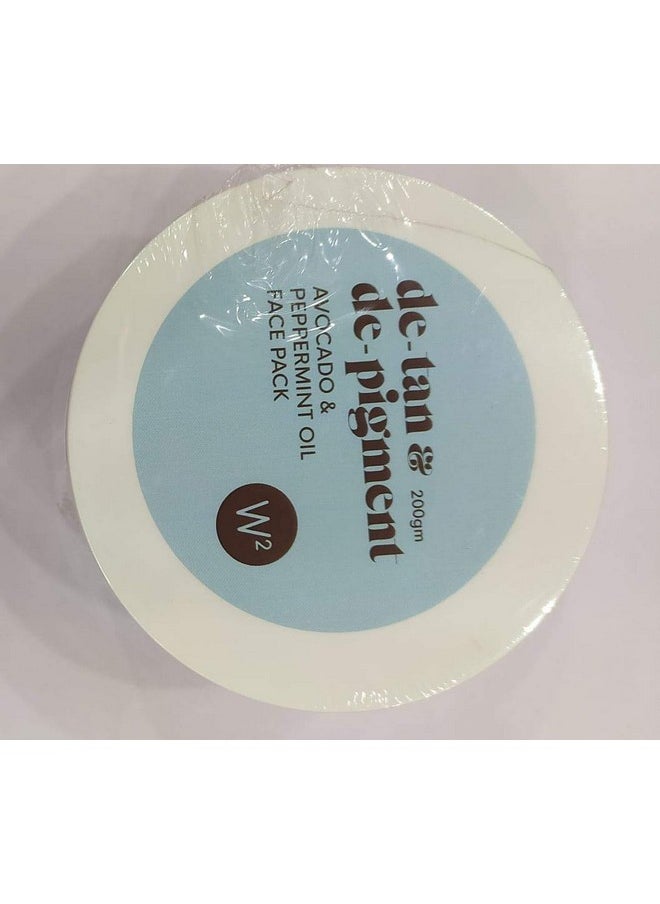 W2 Why Wait De-Tan & De-Pigment Avocado & Peppermint Oil With Clove Oil, Eucalyptus Oil, Peppermint Oil, Face Pack | Keeps Skin Hydrates & Nourishes (200G)  - Image 1
