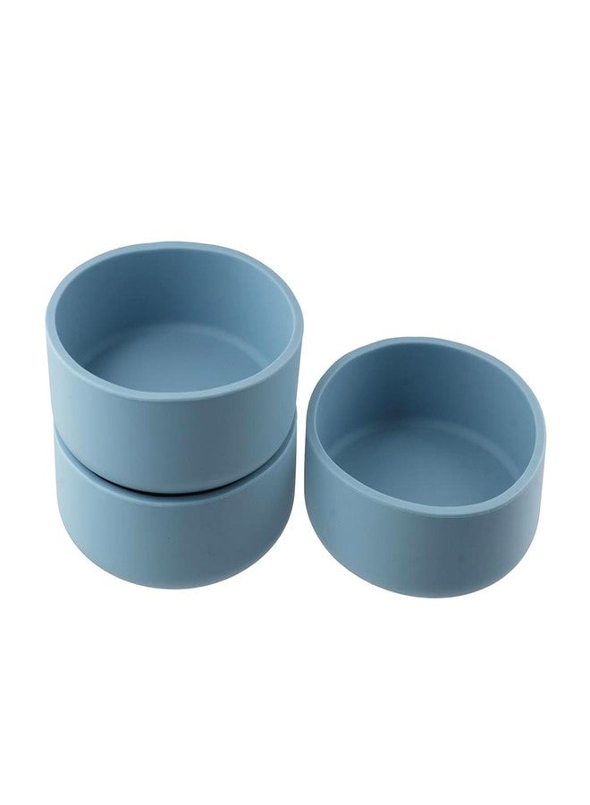 hobbyme Silicone Egg Mold for Air Fryer, 3 PCS Round Sous Vide Egg Bite Maker for Microwave, Reusable 4" Small Soft Egg Bites Pan, Home Kitchen Accessories(Blue) - Image 1