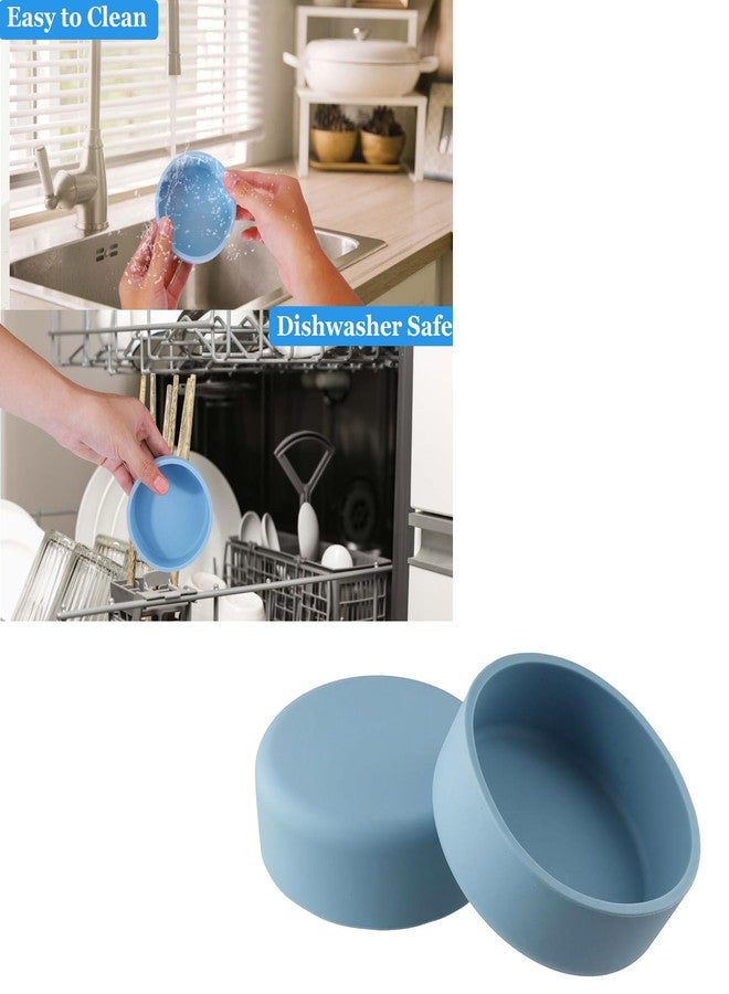 hobbyme Silicone Egg Mold for Air Fryer, 3 PCS Round Sous Vide Egg Bite Maker for Microwave, Reusable 4" Small Soft Egg Bites Pan, Home Kitchen Accessories(Blue) - Image 3