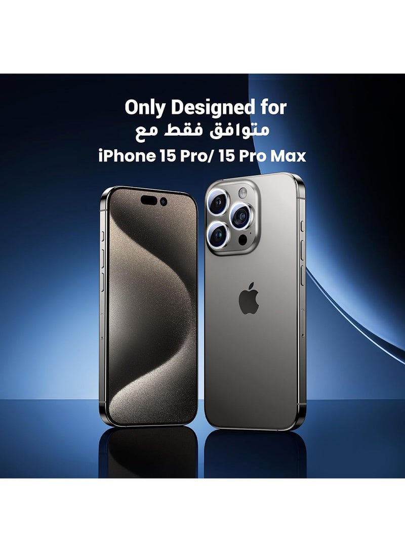 Ugreen iPhone 15 Pro/15 Pro Max Camera Lens Protector【HD Clear Anti-Glare】【Case Friendly】Ultra-thin 9H Tempered Glass, Scratch-Resistant, Individual Lens Protector for iPhone 15 Pro/15 Pro Max - Image 3