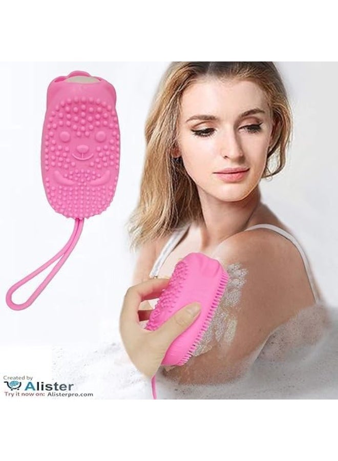 Ultra-Soft Silicone Bath Loofah with Dual-Sided Rebound Sponge – Deep Cleaning & Gentle Massage – Antibacterial Body Scrubber for Men & Women – Color May Vary - Image 2