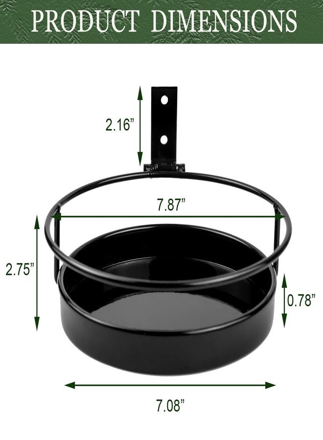 ARTORA Wall Mounted Plant Holder, 2 Pack Metal Flower Pot Wall Hanging Shelf Black Indoor Outdoor Decorative Floating Shelves Planter Hanger Racks for Wall Bedroom Living Room Porch Balcony Decor - Image 4